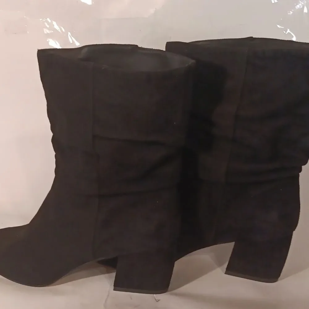 NWT. Botkier Black Suede Slouched Women's Boots - Picture 8 of 12